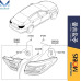 mobis led taillamp combi for kia quoris k9 k900 2012-14